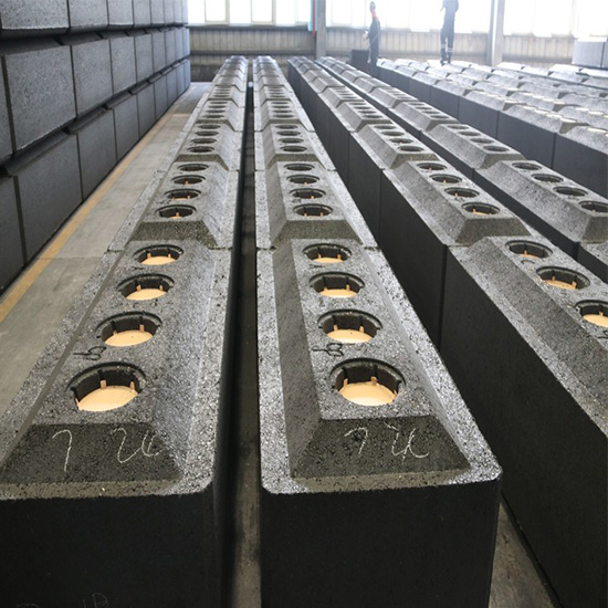 carbon anode block for foundry