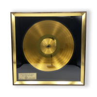 Au999 Gold Personalizzato Song Award Plaque Souvenir Regalo Disco in vinile