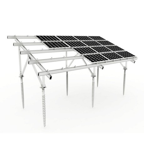 AL6005-T5 Double column Anodizing Structure of solar ground mounting bracket system