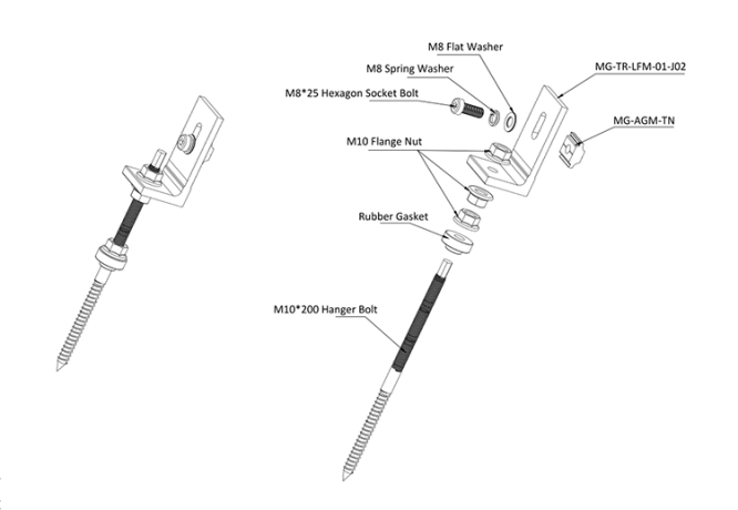 solar panel system l foot