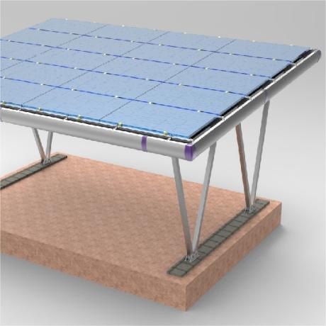 Solar Car Shed Installation Structure Waterproof and Windproof