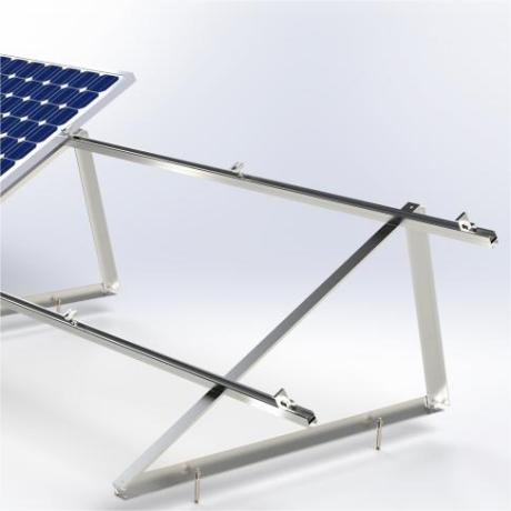 Fixed simple triangular Cement Ballast Tripod Solar Mounting system—AM-TP-01