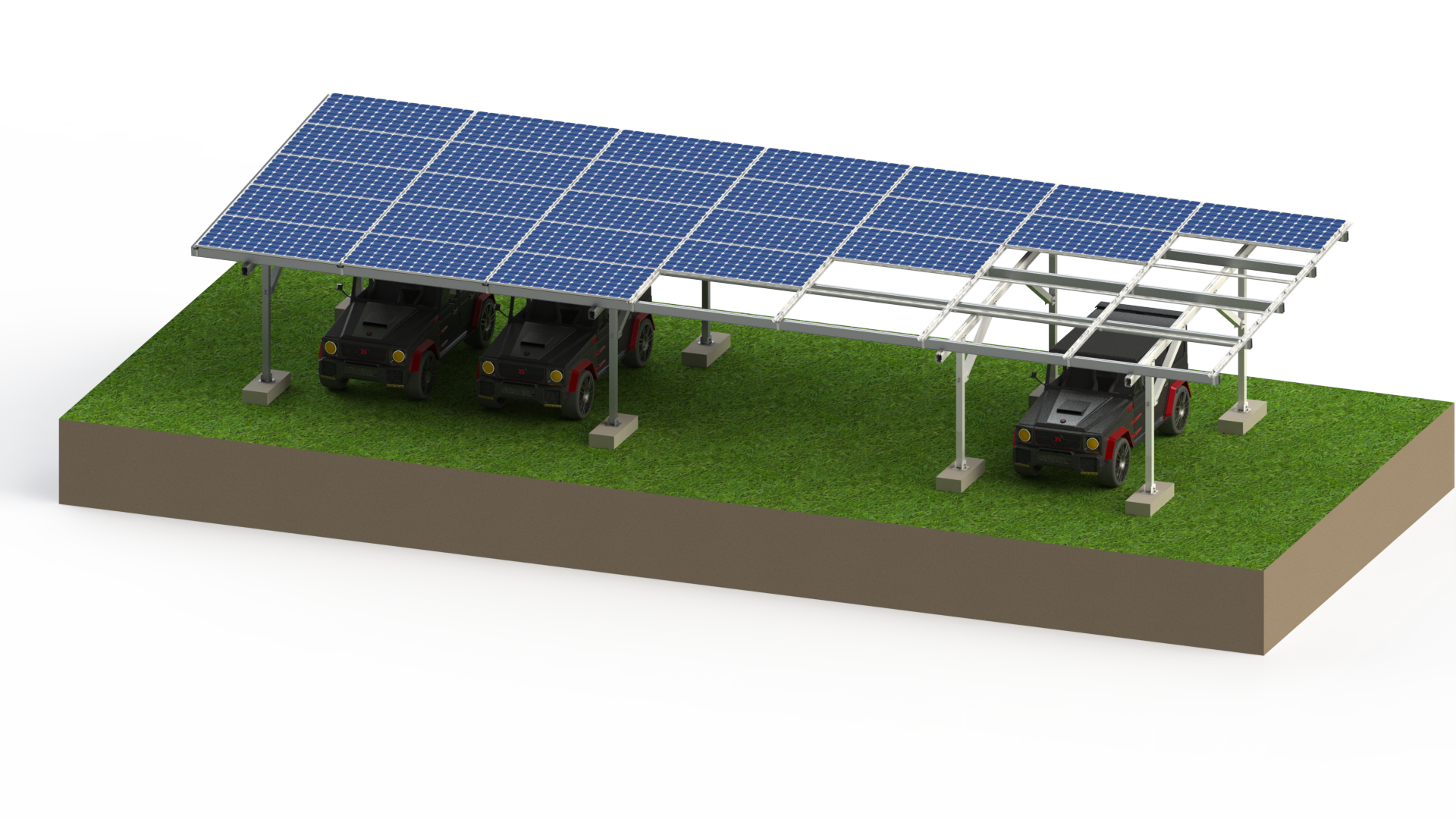 carport solar panel installation