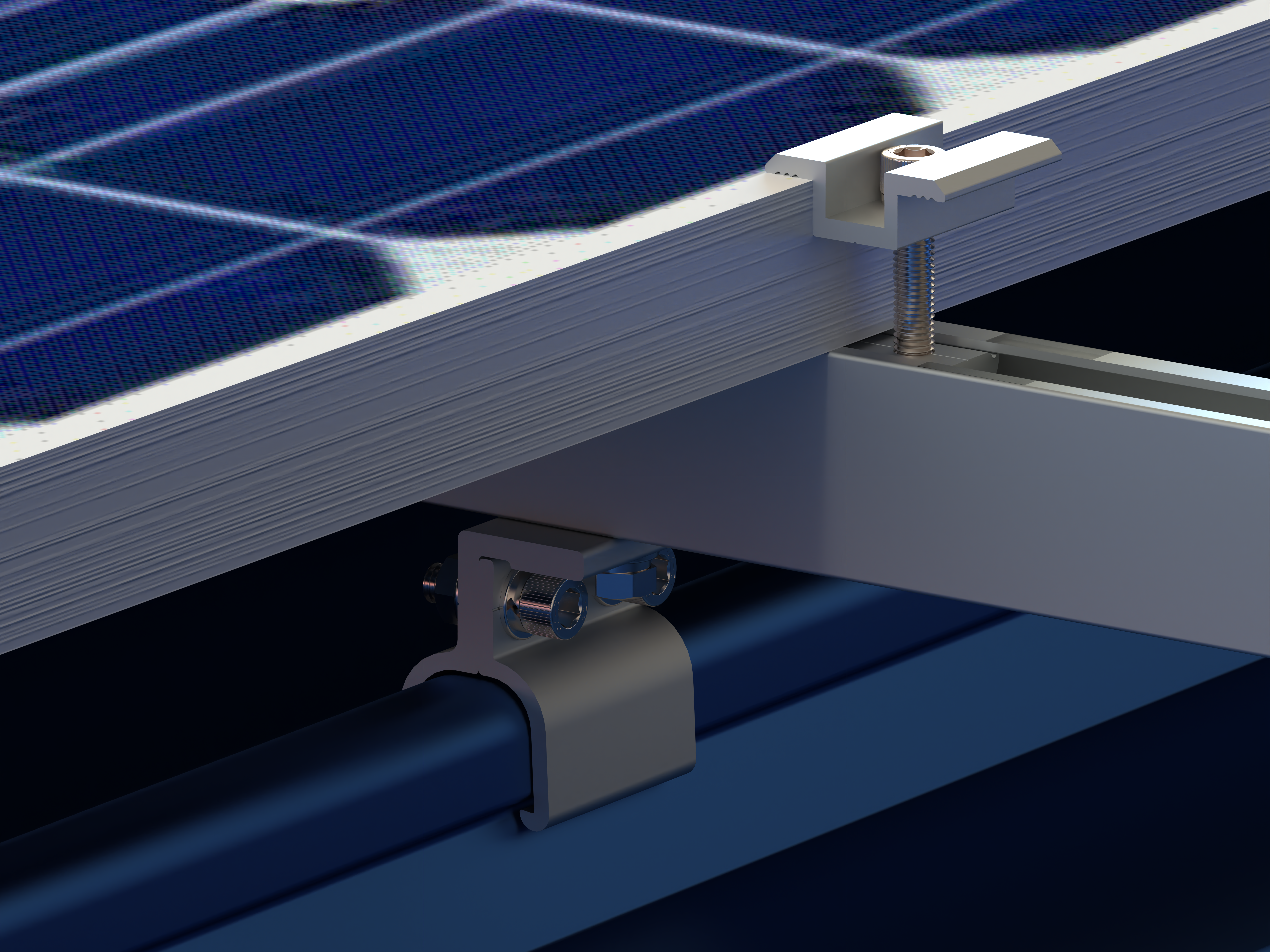 Klip lok 700 clamp for metal roof solar mounting installation