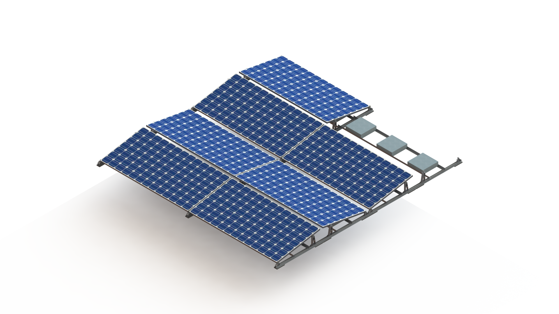 Flat-Roof East-West Ballast PV Mount AM-TP5