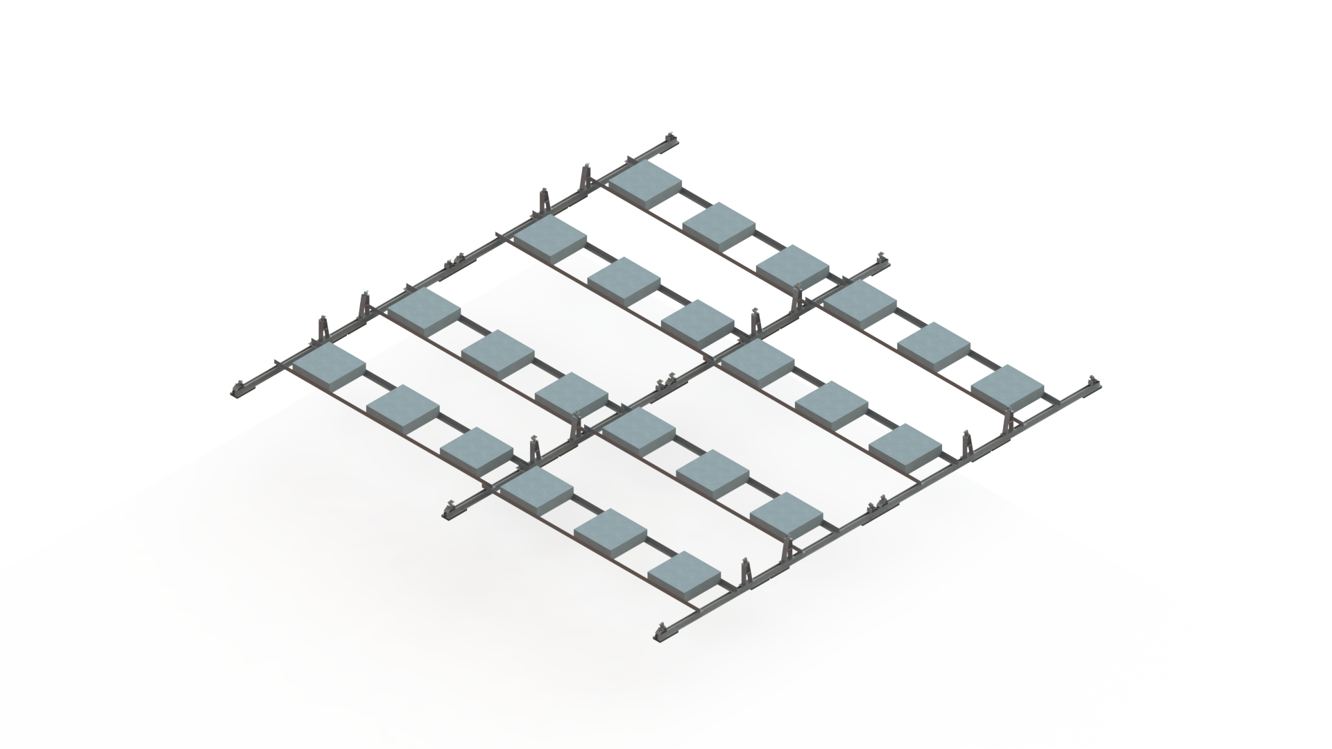 Flat-Roof East-West Ballast PV Mount AM-TP5