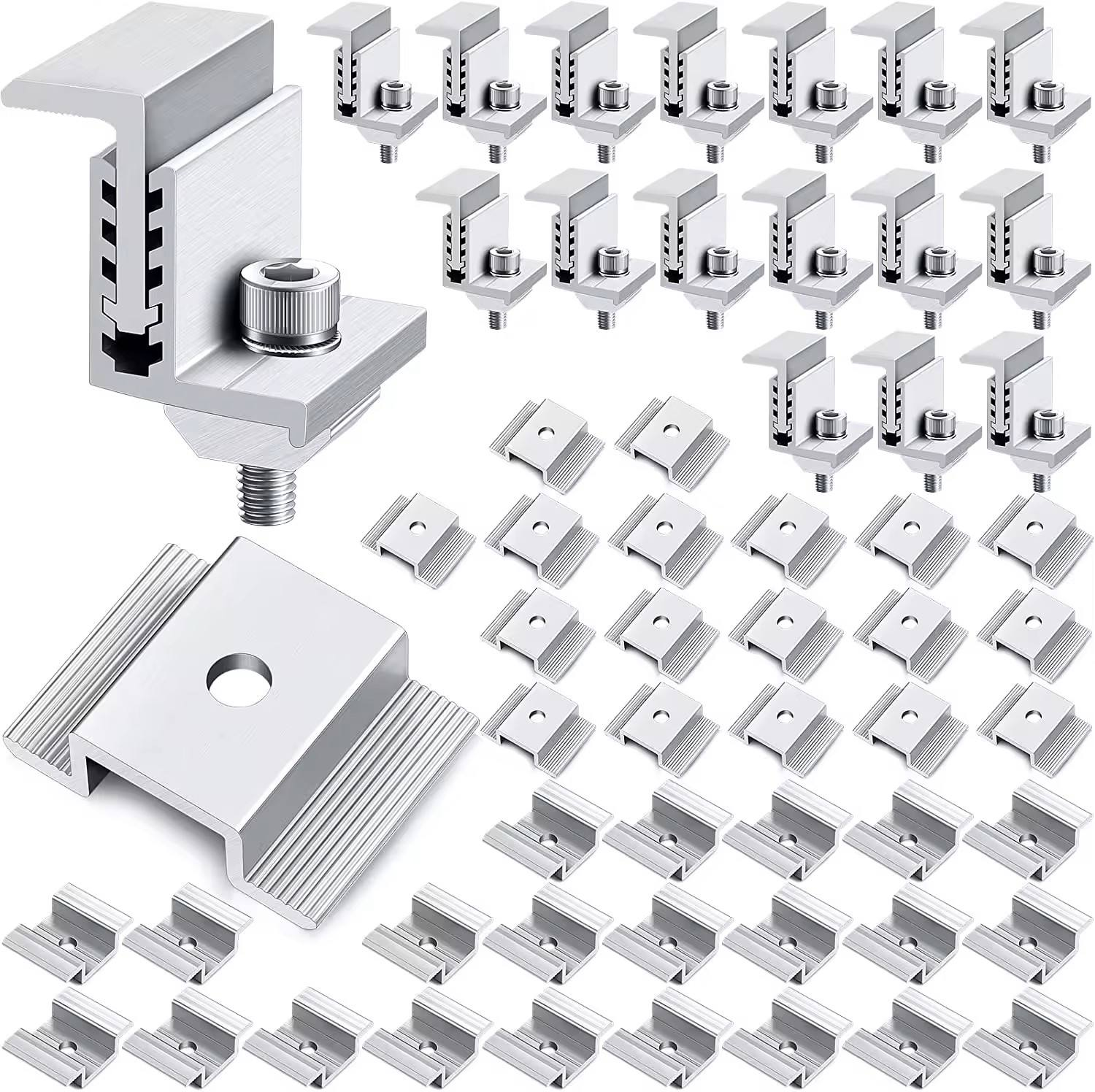 Adjusted solar mounting end clamp