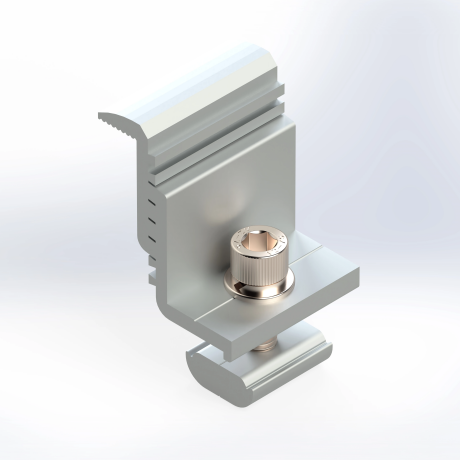 Adjusted solar mounting end clamp