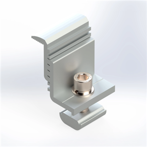 Adjusted solar mounting end clamp