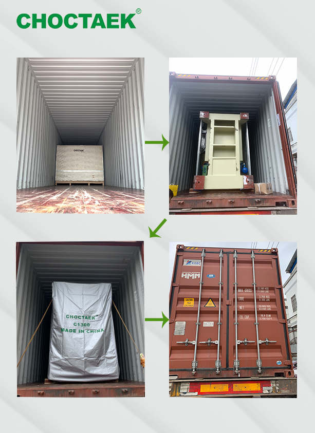 equipment is packaged with precision to guarantee its arrival in perfect condition.