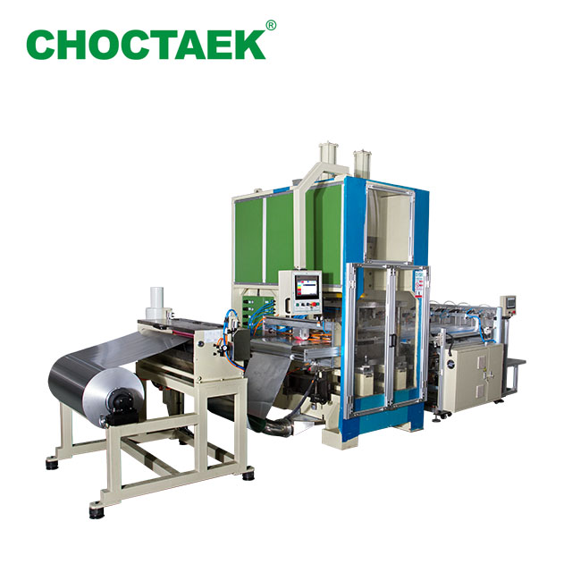 High Speed Square Aluminum Foil Food Plate Machine