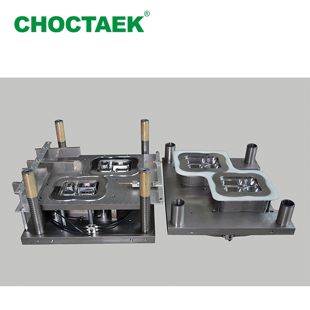 2-compartments aluminium foil container mould