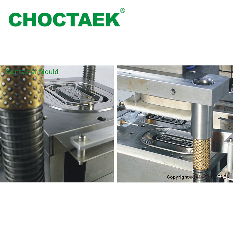 2 Cavities Rectangle Shape Aluminium Foil Container Mould