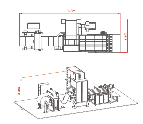 2 Compartments Silver Foil Box Making Machine