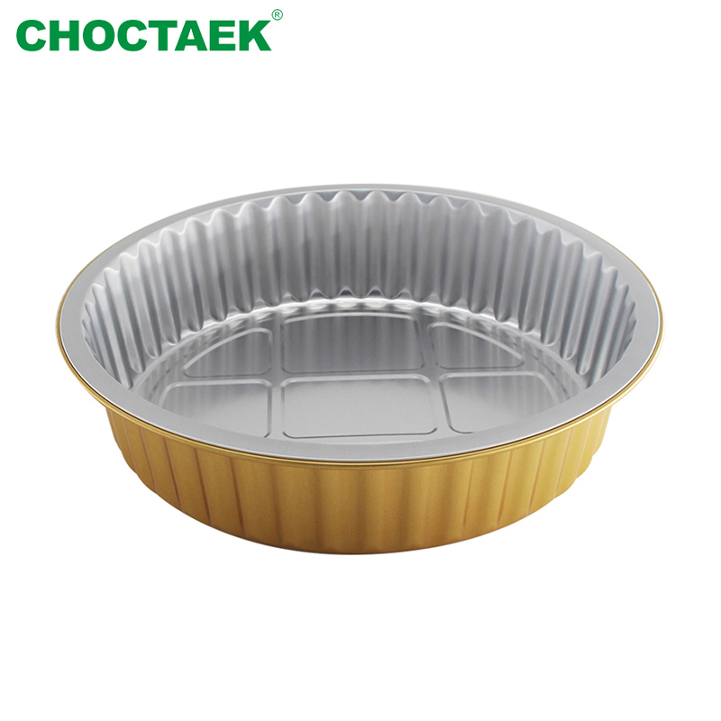 Round Smooth Wall Reverse Curling Small Aluminum Foil Containers with Lids