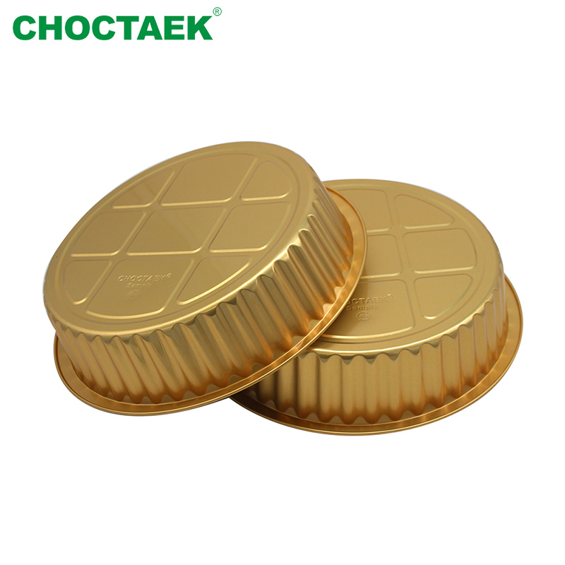 Round Smooth Wall Reverse Curling Small Aluminum Foil Containers with Lids