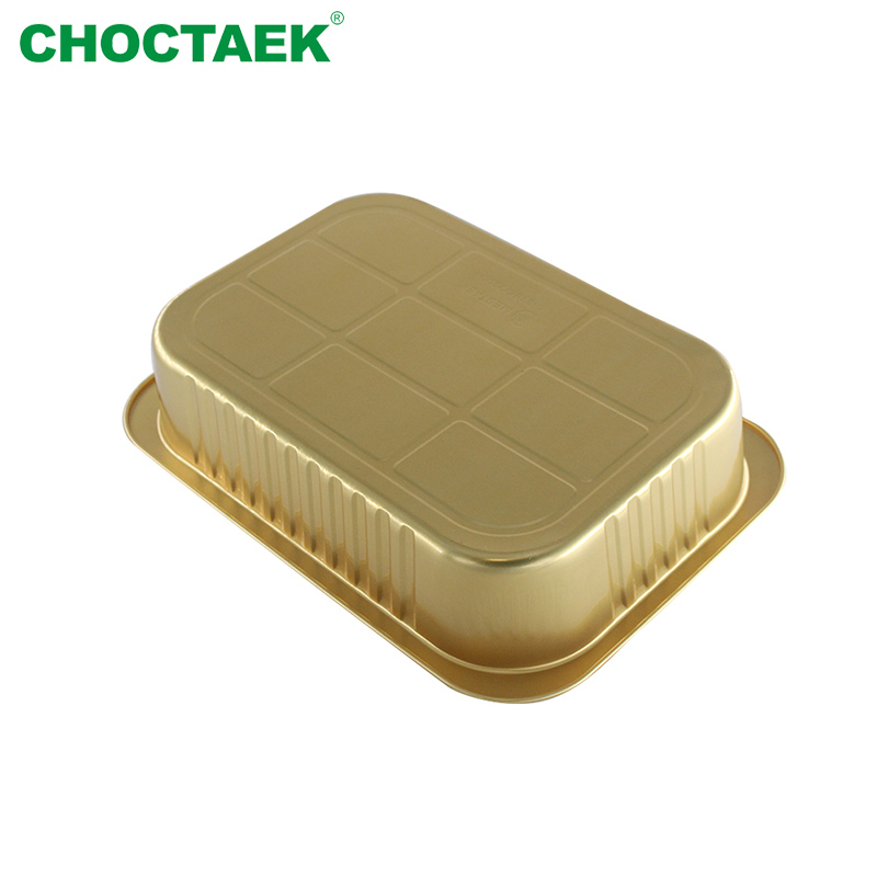 580ml /750ml/930ml Smooth Wall Reverse Curling Aluminum Foil Trays for Food