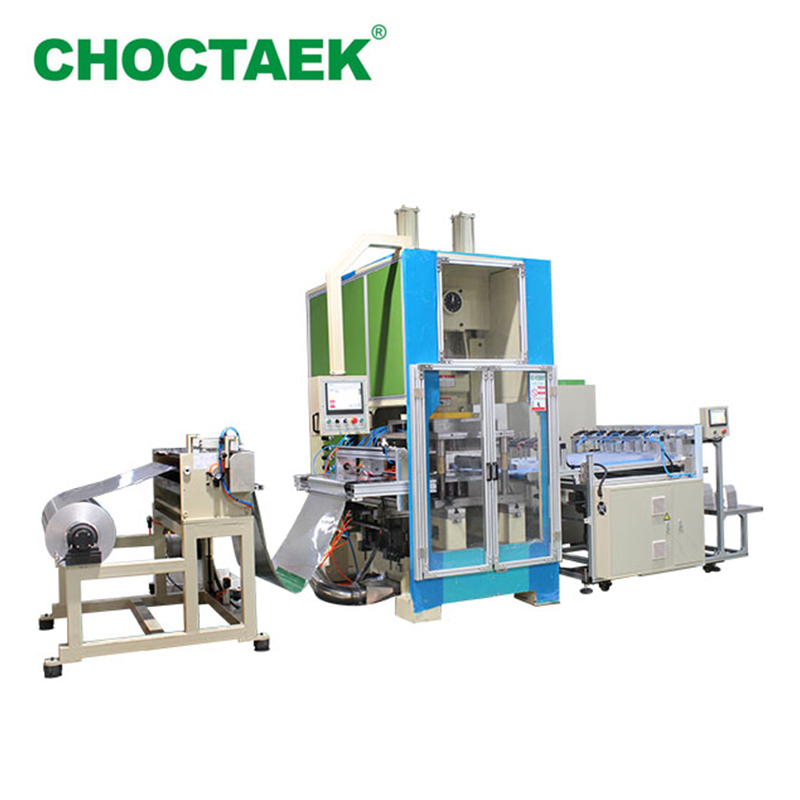 High Speed Square Aluminum Foil Food Plate Machine
