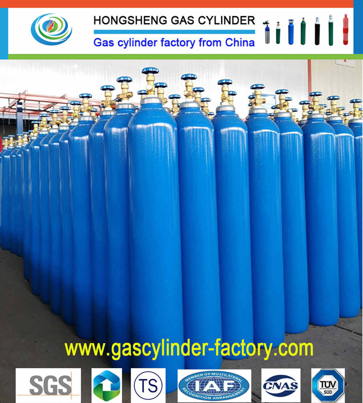 Supply ISO 150bar 37MN TUV Oxygen Tanks Gas Bottle Industrial Cylinders