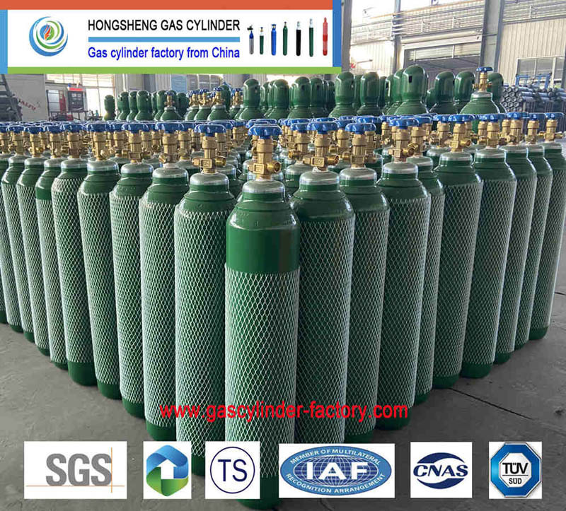 Supply 13.4L200ba CO2 Argon Tanks Nitrogen Helium N2O Air Cylinder Wholesale Factory Shandong