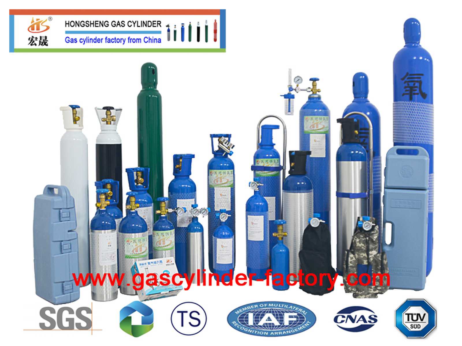 10L 200bar Helium gas cylinders