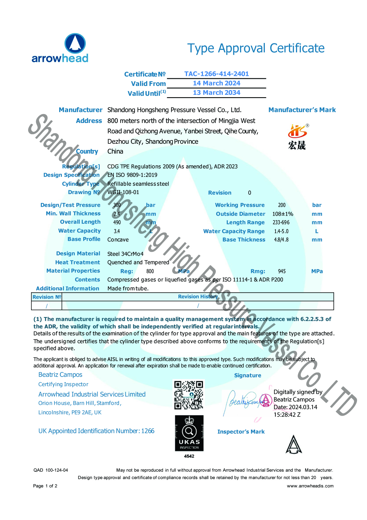 UK Appointed Identification Number: 1266