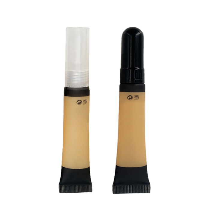 Tuyau cosmétique 15 ml-25 ml avec bouteille vide de brillant à lèvres brosse