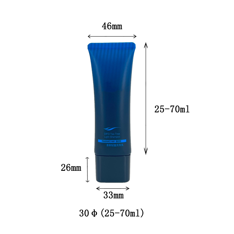 25-70ml PE plastic cosmetic packaging pipe washing hose