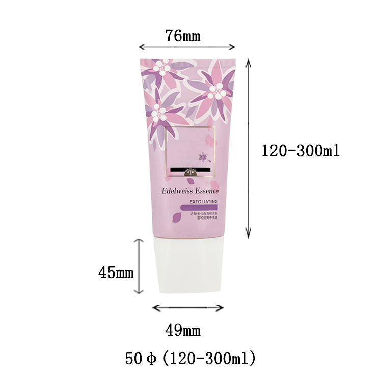 300ml labeled aluminum cosmetic skin cream hose package