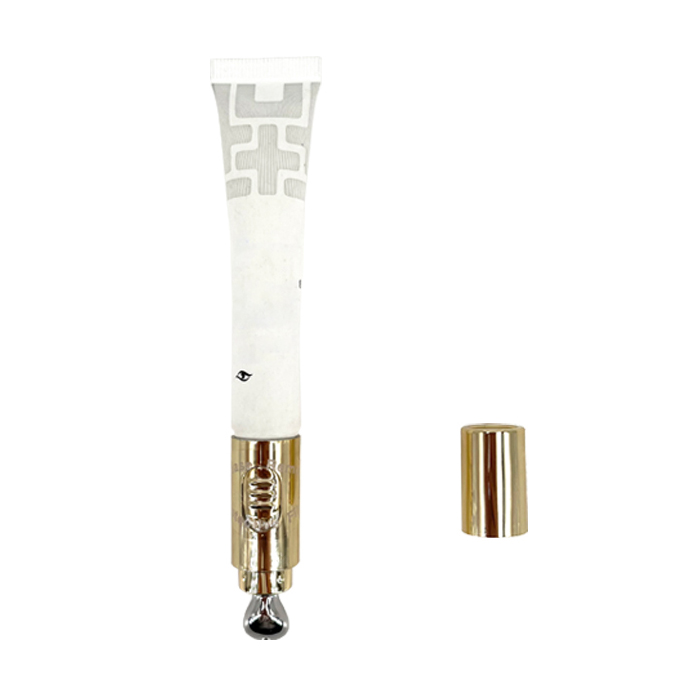 PE plastic cosmetic packaging tube with electric massage head for skin care products