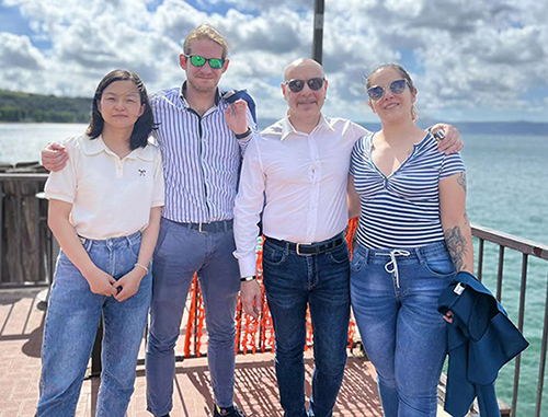 What was Tina doing before the Italian exhibition?