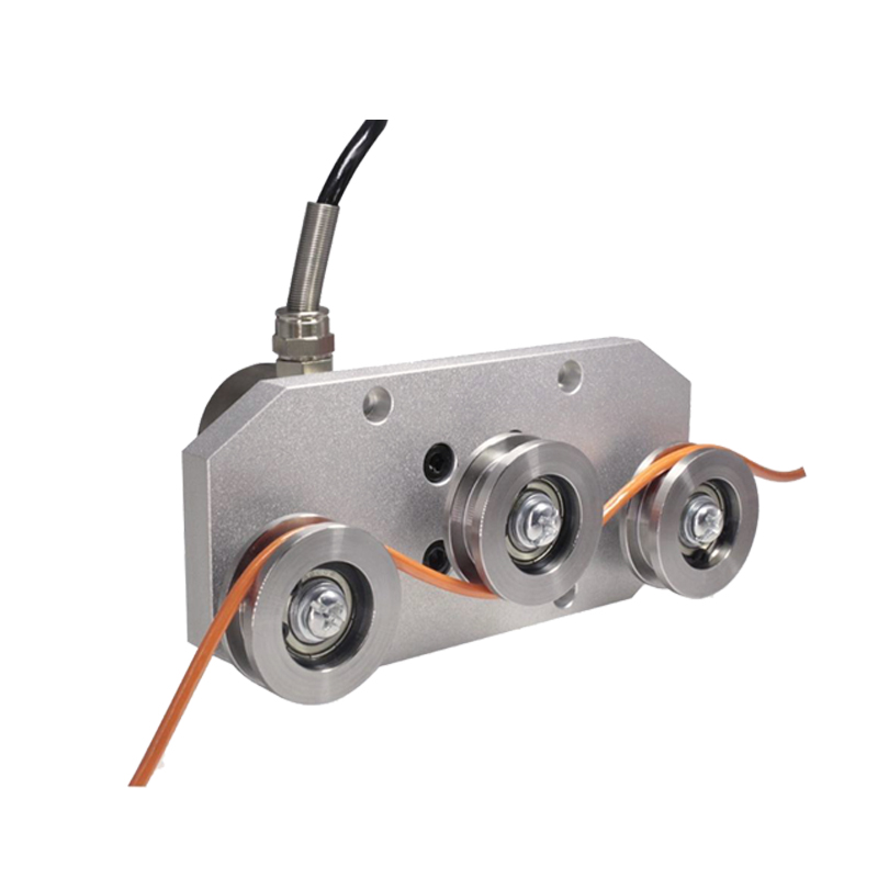 Side-pressure tension sensor with good interchangeability and suitable for control and measurement of wire rope tension