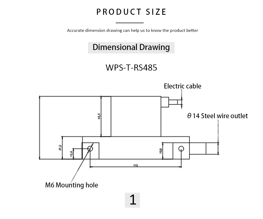 draw wire position sensor