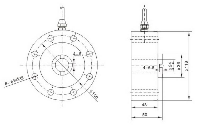 compression load cell sensor