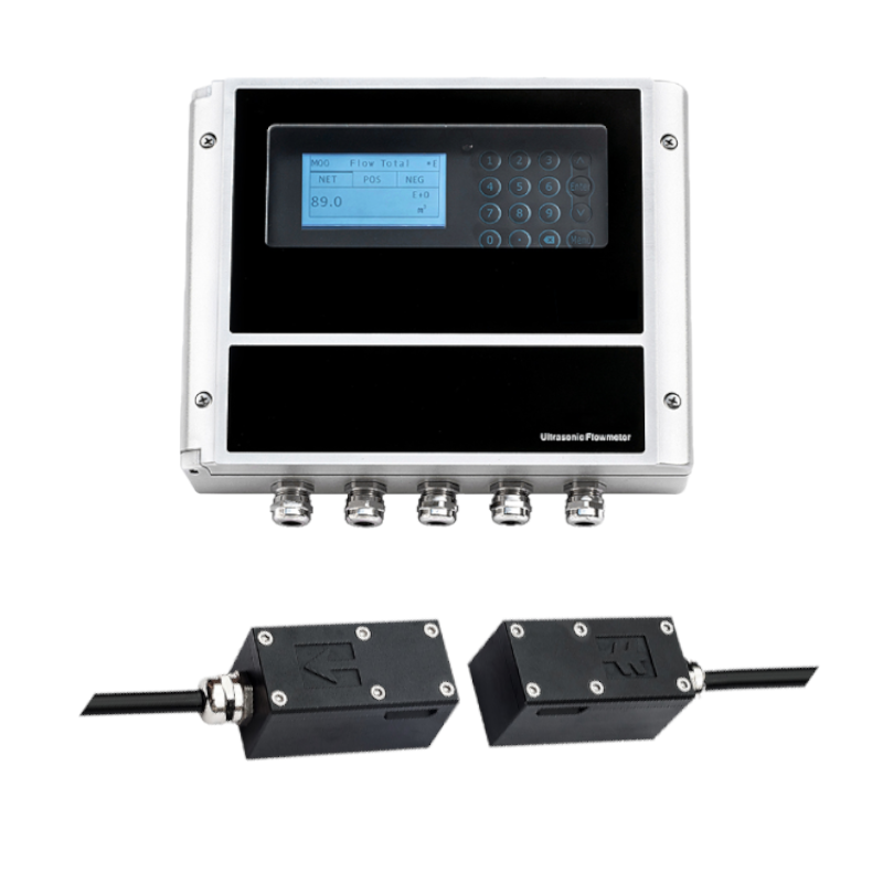 Portable Customized Flow Meter Support Clamp-On Ultrasonic Water Flowmeter Liquid Flow Meter Display for Water Applications