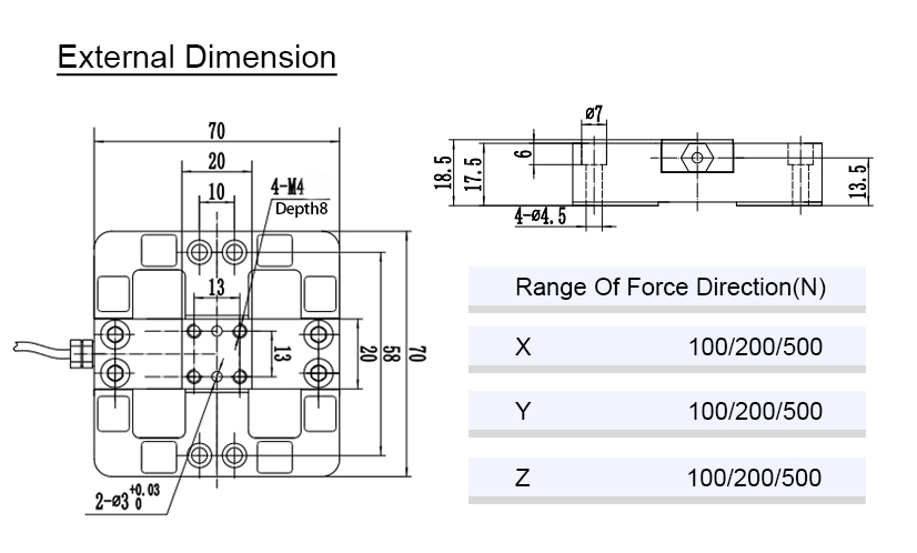 Multi-dimensional Force Sensor