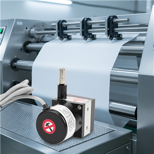 Application case of pull rope displacement sensor in non-woven fabric slitting machine