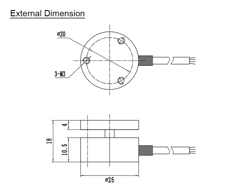 Micro Button Type compression Load Cell