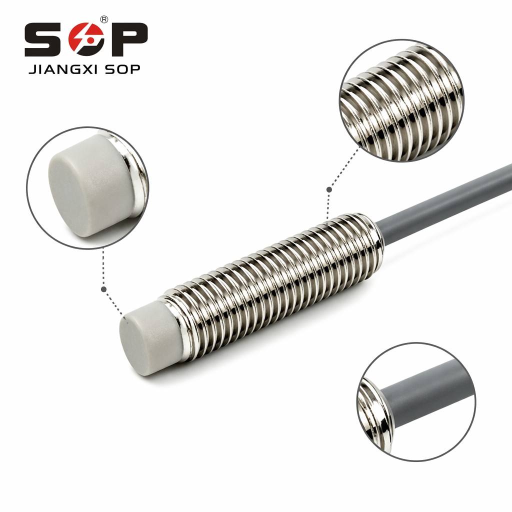 M8 Shielded Non-Shielded Inductive Proximity Sensor DC 3 Wire 1mm 2mm 4mm Detection NPN PNP NO NC IP67 Cylindrical Limit Switch