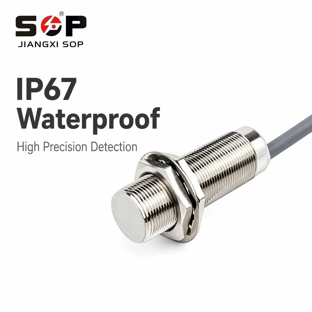 IP67 Waterproof M18 Shielded Inductive Proximity Switch 4mm 5mm 8mm NPN PNP NO NC DC 10-30V Brass Housing OEM Custom CE 2M Cable