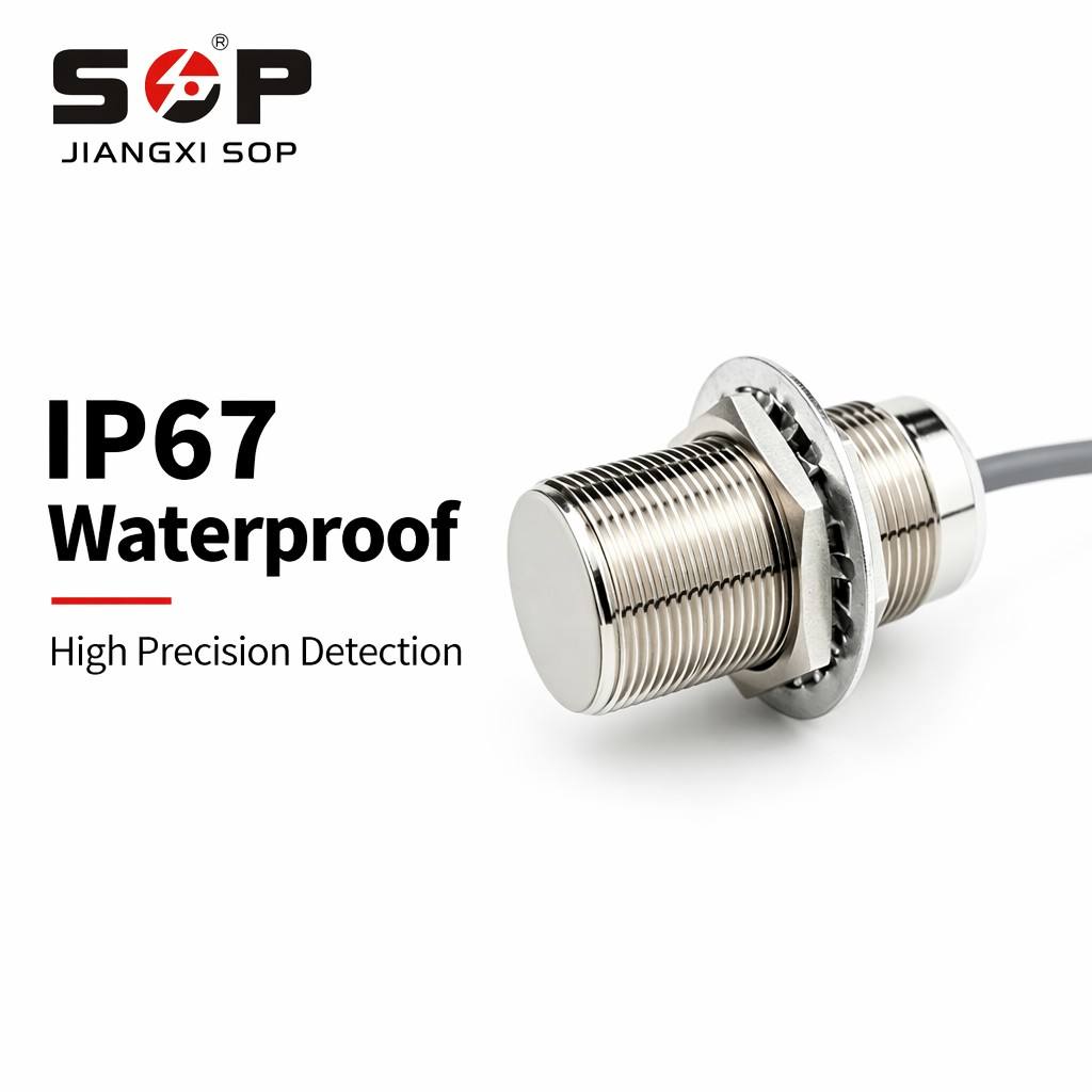 IP67 Waterproof M30 Flush Mount Inductive Sensor PNP NPN 10mm 10-30VDC CE RoHS for Automated Assembly Line Position Detection