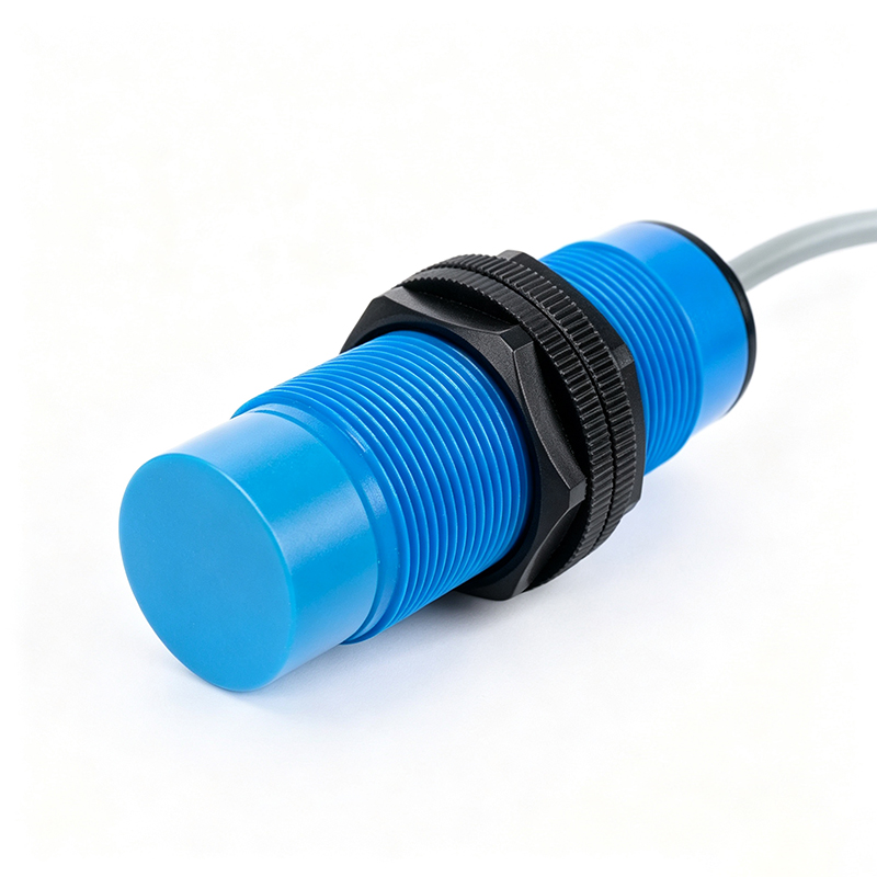 ABS Housing M30 Non-shielded Capacitive Proximity Sensor Wide Temperature Short Circuit Protection for Automatic Production Line