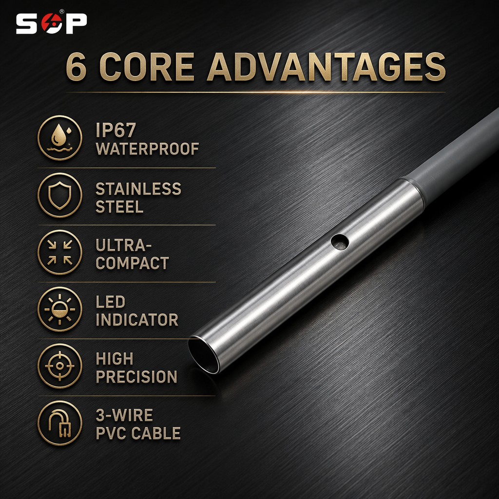 3mm Ultra-Mini Inductive Proximity Sensor Shielded 0.6mm NPN PNP IP67 Stainless Steel DC 10-30V for Pick and Place Machine