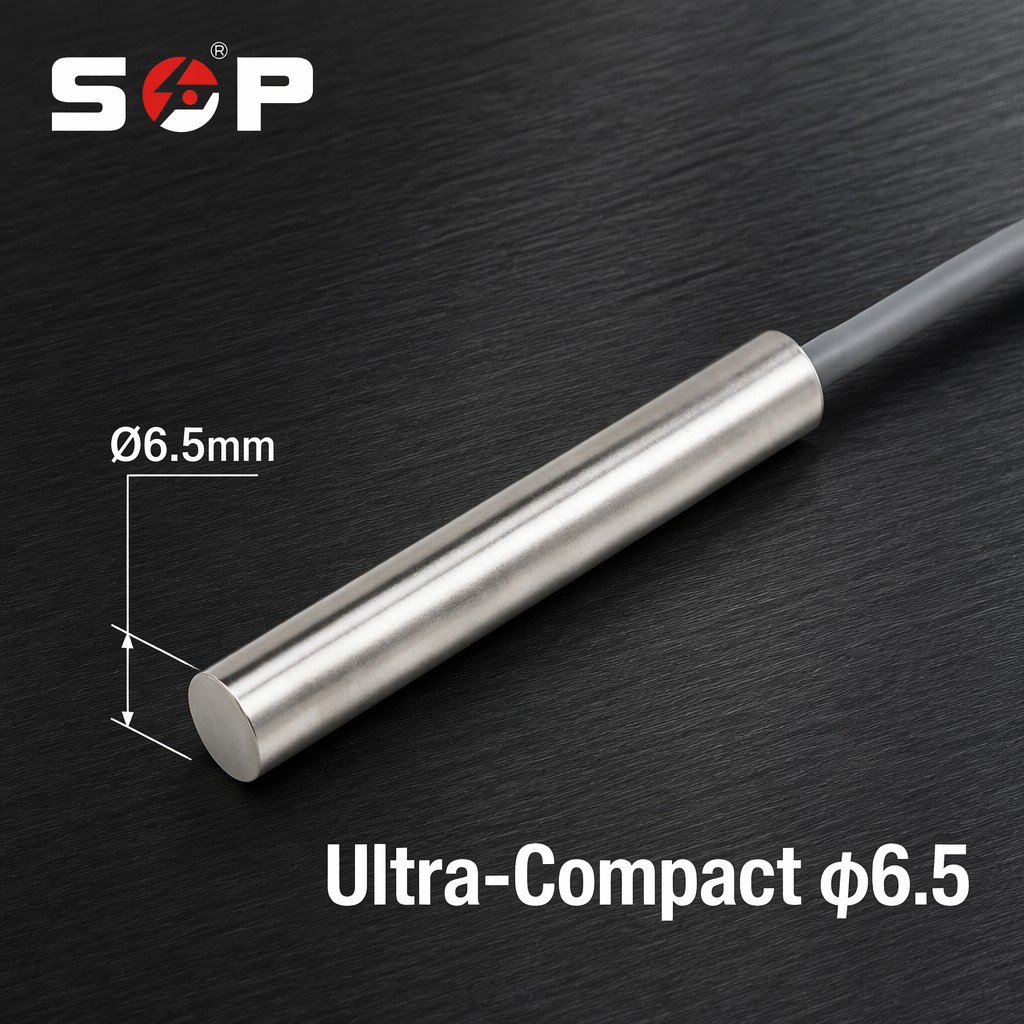 Flush Mount 6.5mm Shielded Inductive Proximity Sensor 1mm 3mm NPN PNP IP67 Stainless Steel DC 10-30V for Machine Tools