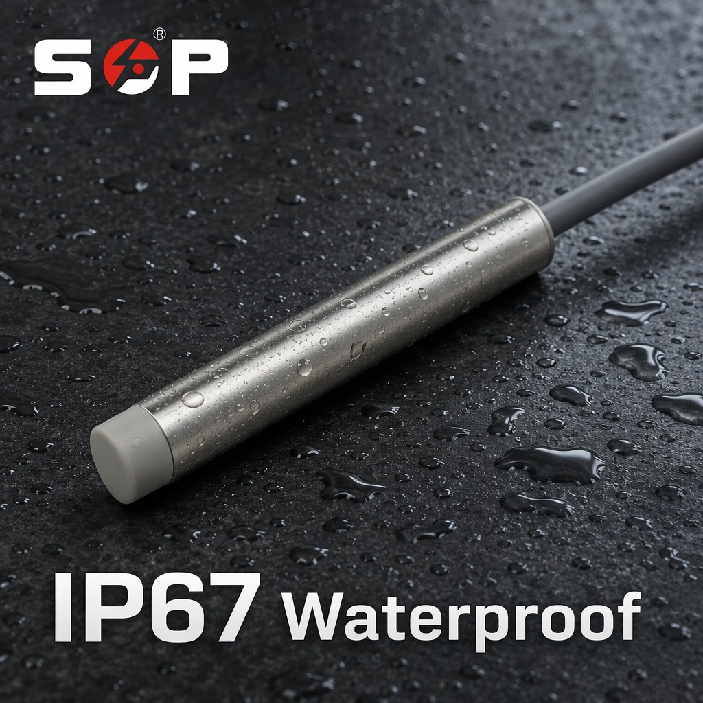 6.5mm Unshielded Inductive Proximity Sensor 2mm 6mm Long Sensing Range NPN PNP IP67 Stainless Steel for Robotic Automation