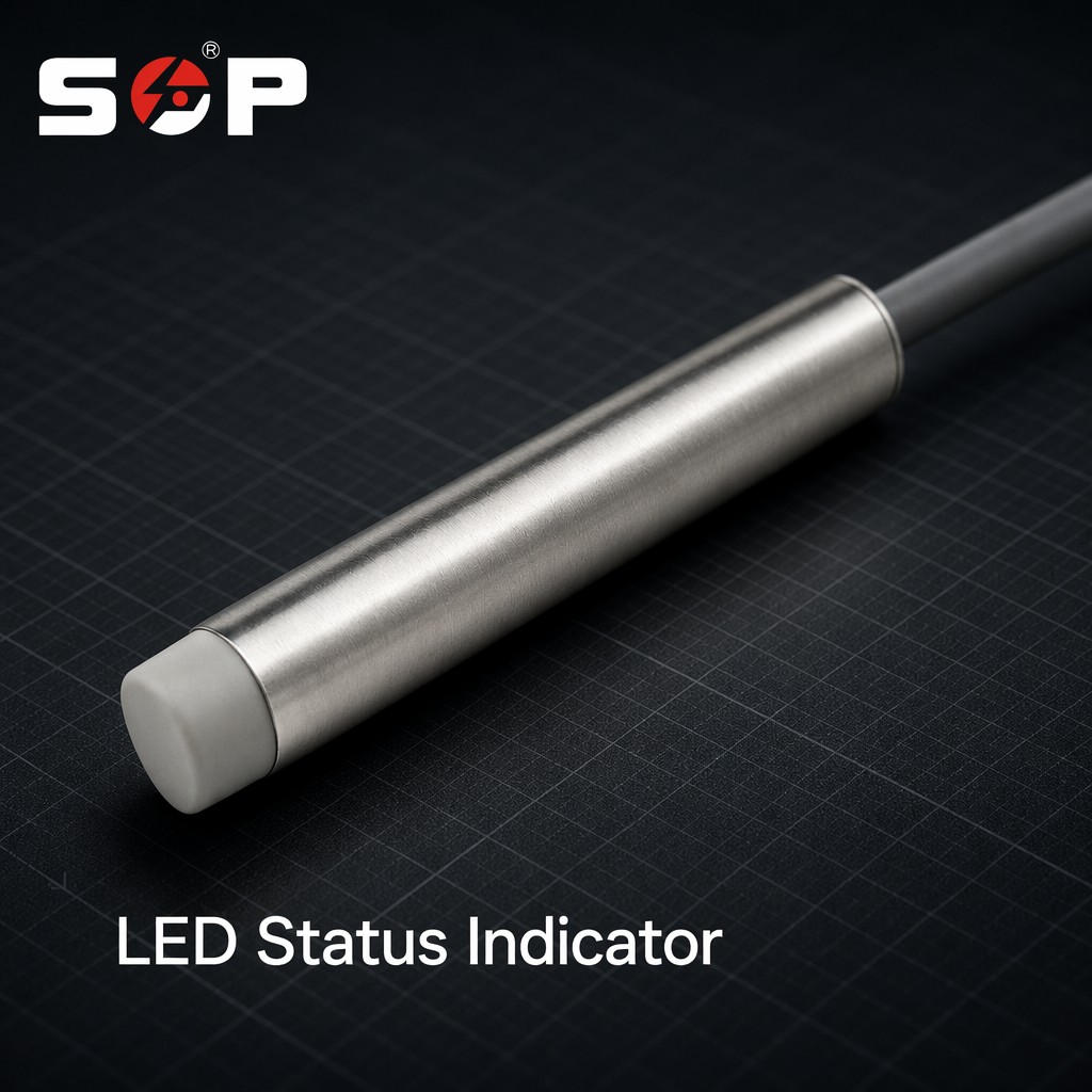 6.5mm Unshielded Inductive Proximity Sensor 2mm 6mm Long Sensing Range NPN PNP IP67 Stainless Steel for Robotic Automation