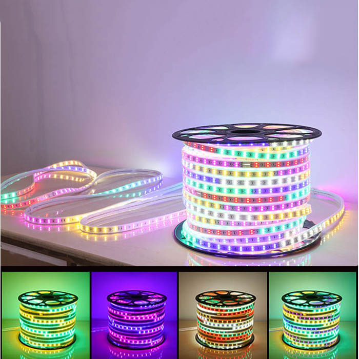Luzes LED RGB à prova d'água com controle remoto