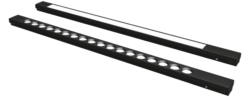 Luz LED ultrafina para trilhos