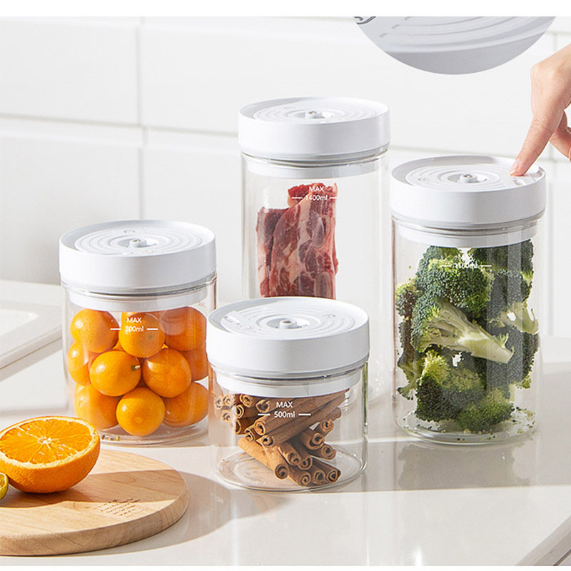 Supply Airtight Glass Vacuum Sealed Food Storage Jars Wholesale Factory
