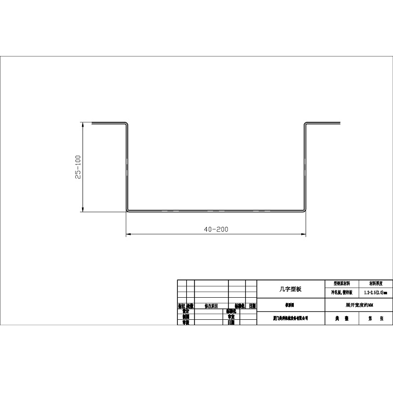 HAT Channel Profile Roll Forming Machine